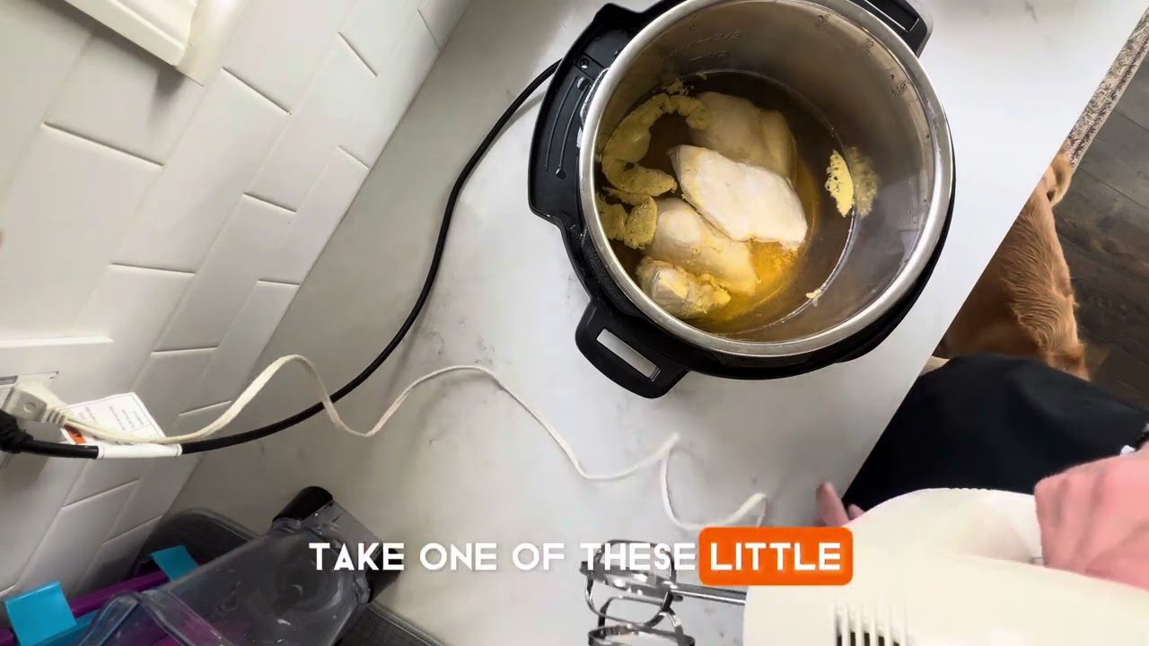 Instant pot shredded chicken in 10 min (30 total)