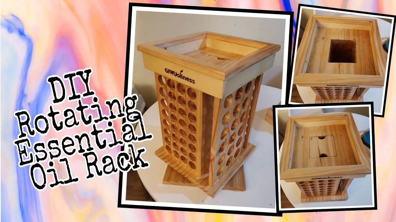 DIY Rotating Essential Oil Rack