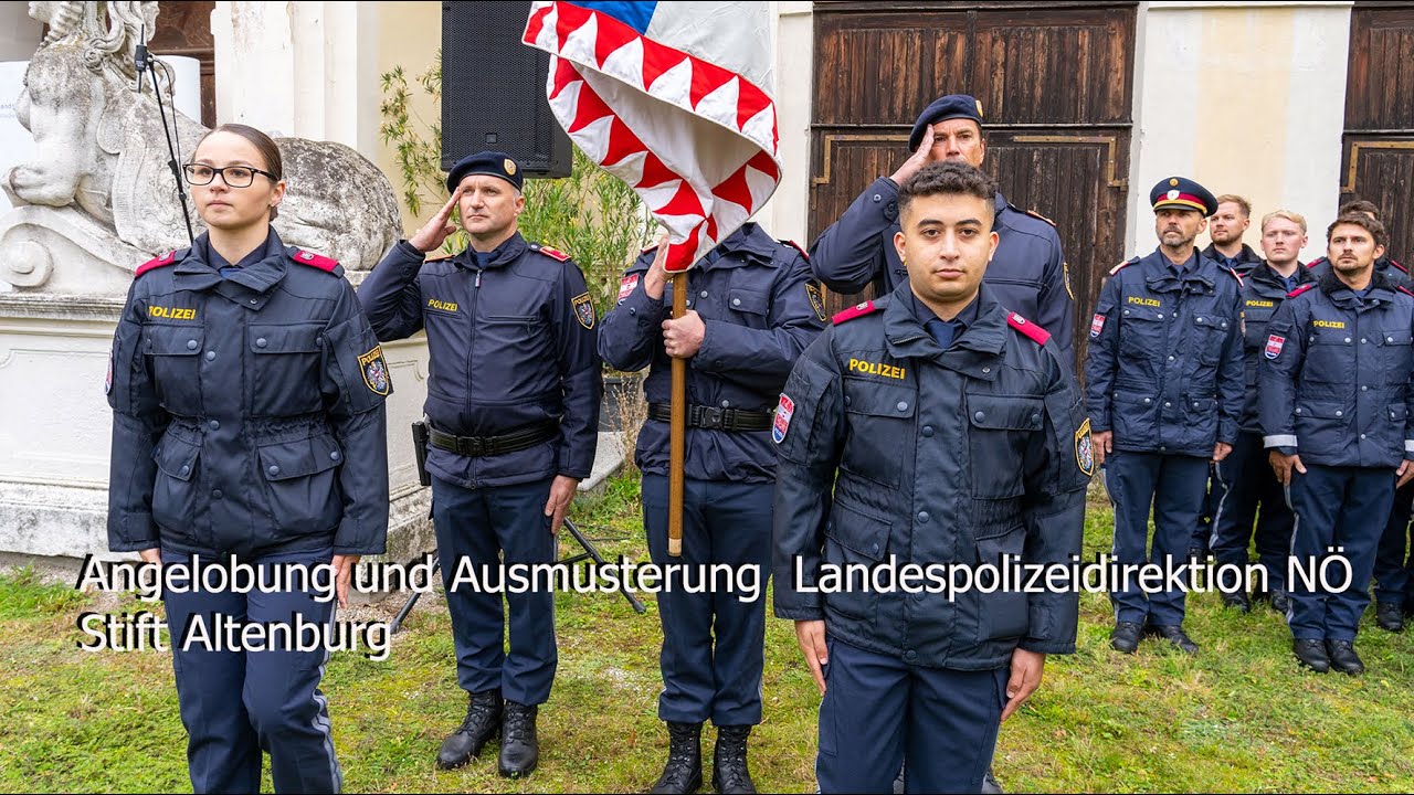 Angelobung und Ausmusterung  Polizei - Landespolizeidirektion NÖ Stift Altenburg