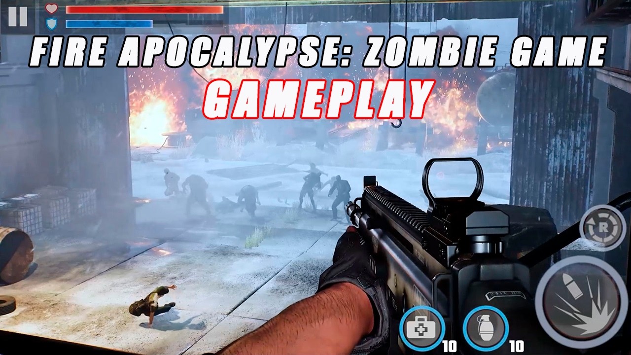 Fire Apocalypse: Zombie Games. Gameplay. Геймплей.