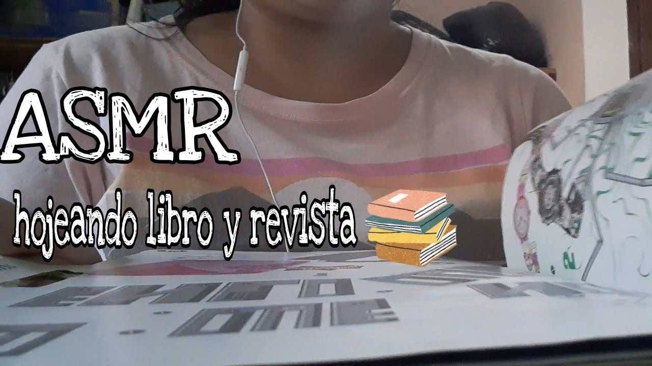ASMR casero hojeando libro y revista| sin hablar| no talking