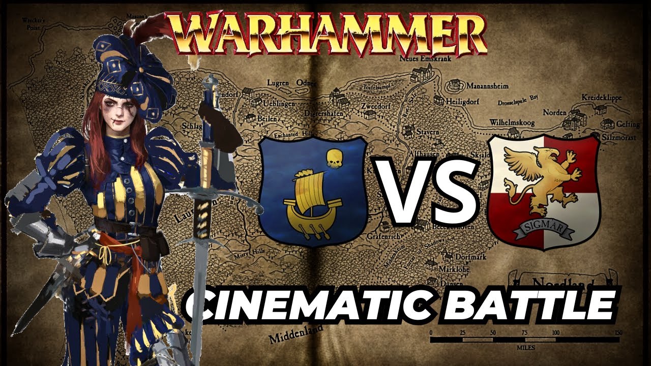 Empire Civil War: Nordland vs Reikland - Total War Warhammer cinematic battle