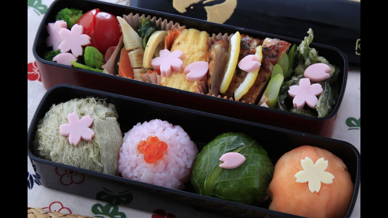 お花見弁当レシピ Hanami Bento Recipe　【簡単かわいいキャラ弁の作り方】