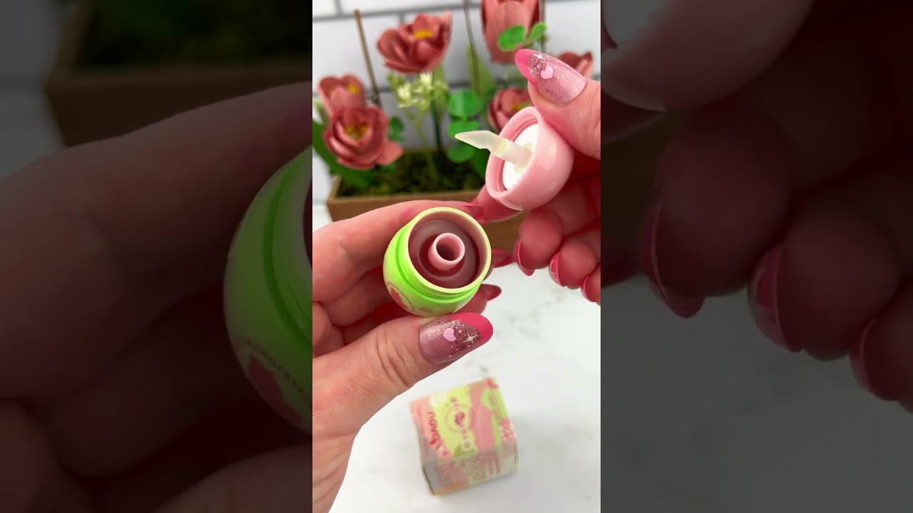 Packing Mini Makeup Bag with Cute TEMU Lip Balms Satisfying Video ASMR! 