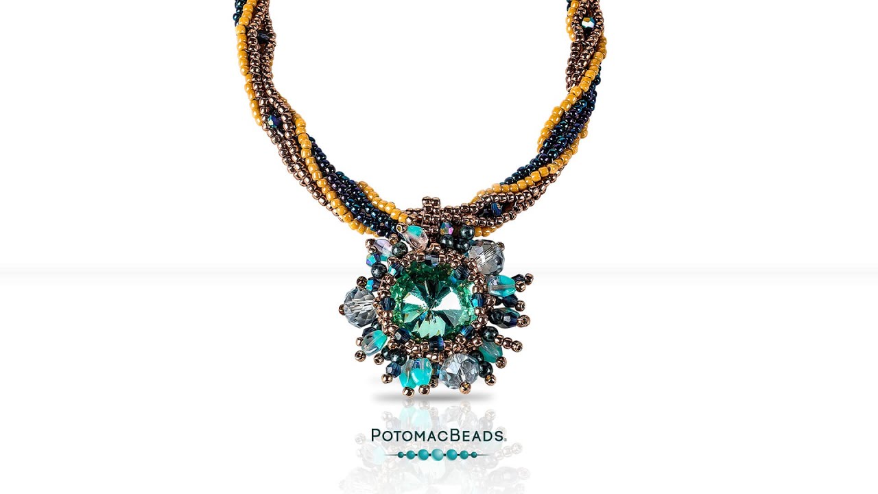 3 Drop Twisted Herringbone Rope Necklace - DIY Jewelry Making Tutorial by PotomacBeads