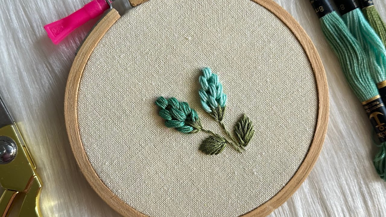 Step by step 3D Cluster Stitch Flower Embroidery tutorial 🥰 A complete tutorial for beginners