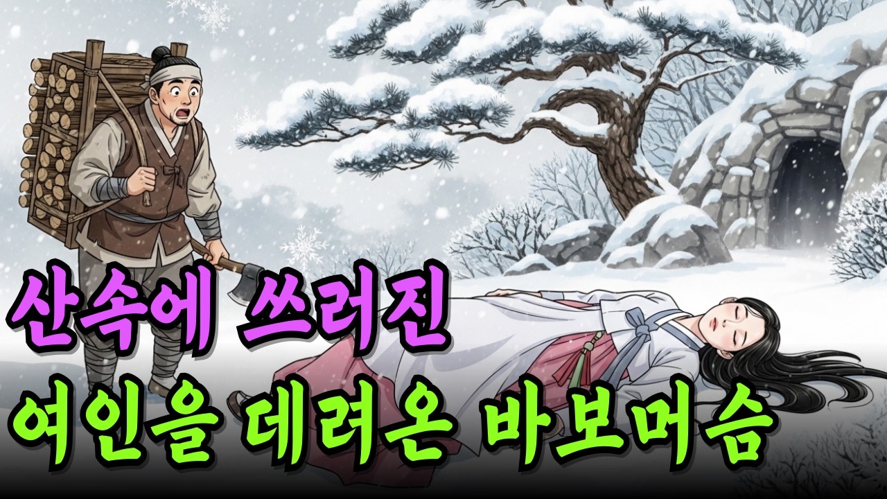 산속에 쓰러진 여인을 데려온 바보 머슴, 과연 여인의 정체는? | 야담 옛날이야기 오디오북 수면동화 전설 민담
