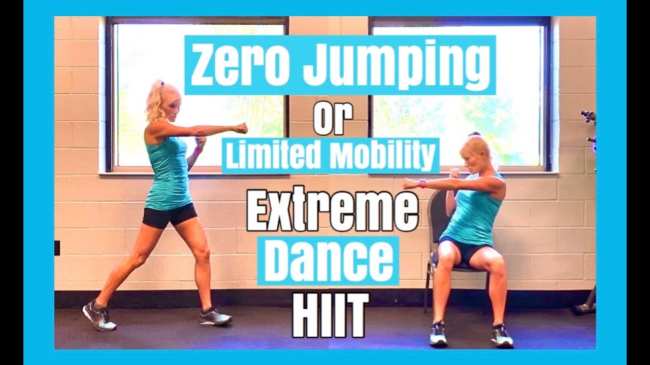 28 Min Zero Jumping or Chair Extreme Dance HIIT