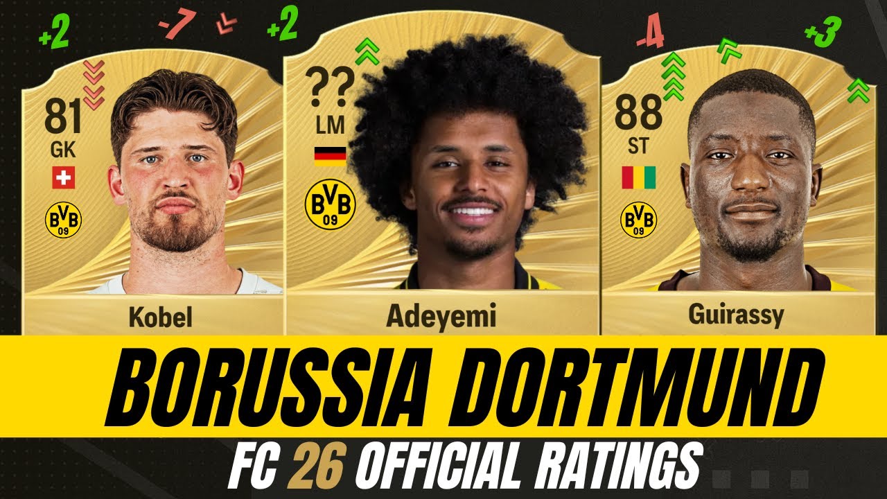 FC 26 | BORUSSIA DORTMUND OFFICIAL RATINGS in FIFA Ultimate Team! 💛🖤 ft. Guirassy, Adeyemi, Kobel...