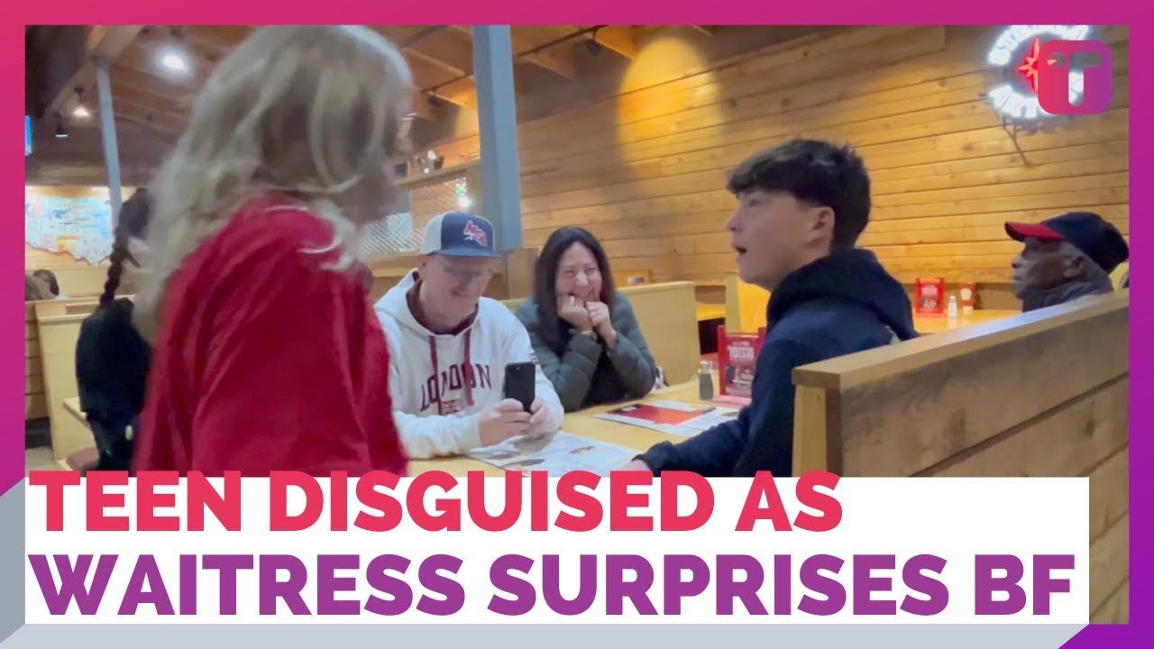 Teen In Disguise As Waitress Surprises Long-Distance Boyfriend