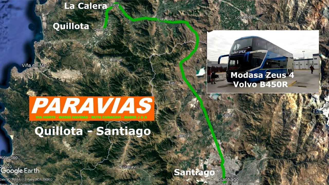 [Paravias] Quillota → La Calera → Santiago