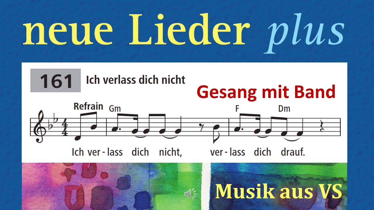 neue Lieder 161: Ich verlass dich nicht (Gesang mit Klezmer-Band)