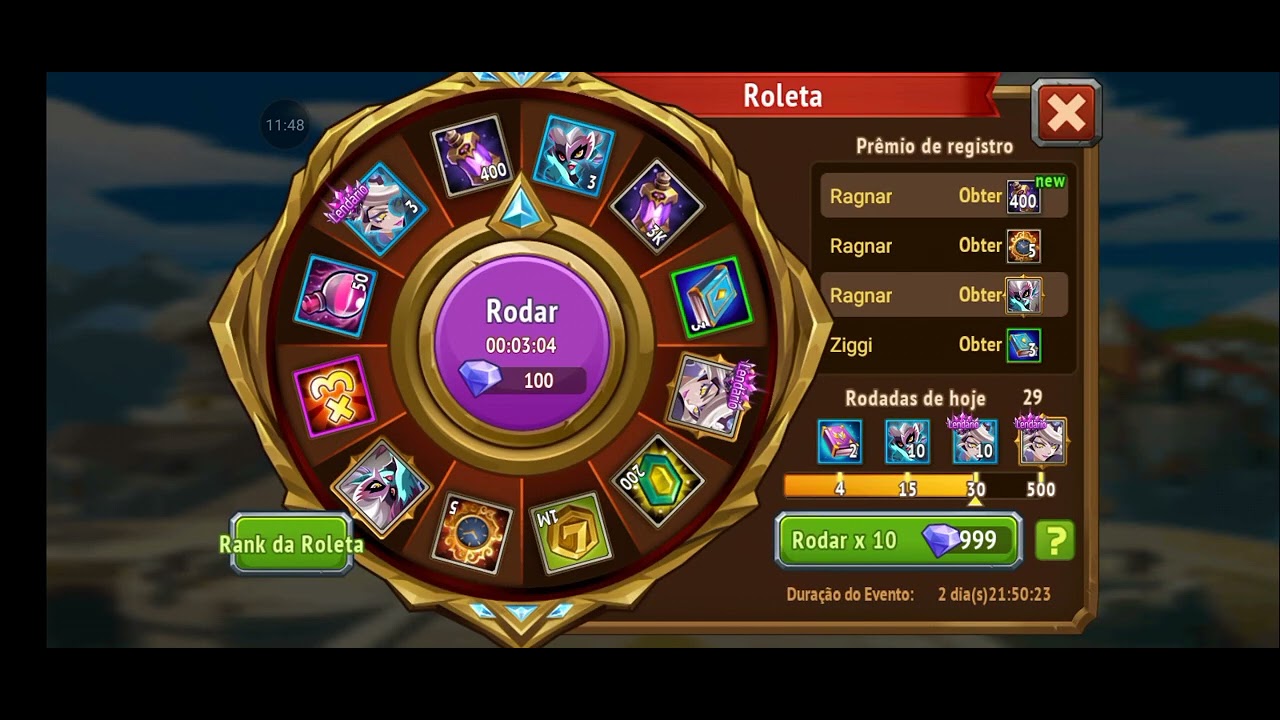 Magic rush heroes #85 3&deg; dia da roleta da sorte Lystia!