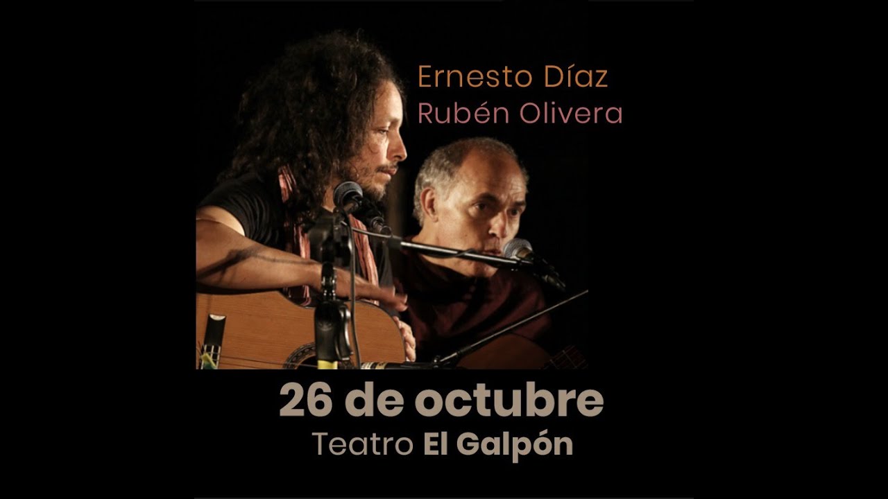 Rubén Olivera y Ernesto Díaz en Teatro El Galpón 26-10-20