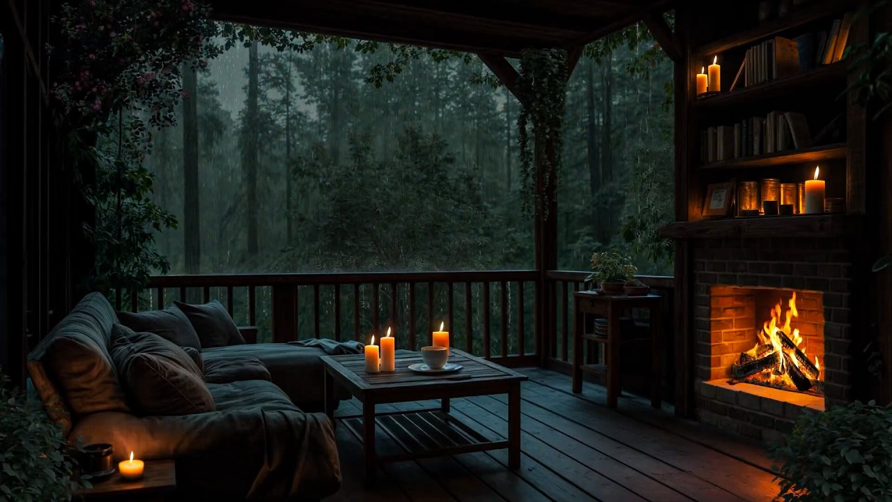 The Best Way To Sleep Instantly: Ouça a chuva, o som dos trovões, o crepitar da lareira⚡