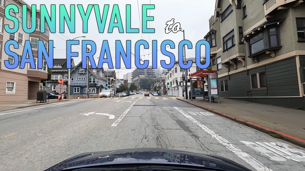 Sunnyvale to San Francisco Morning Drive in 4K