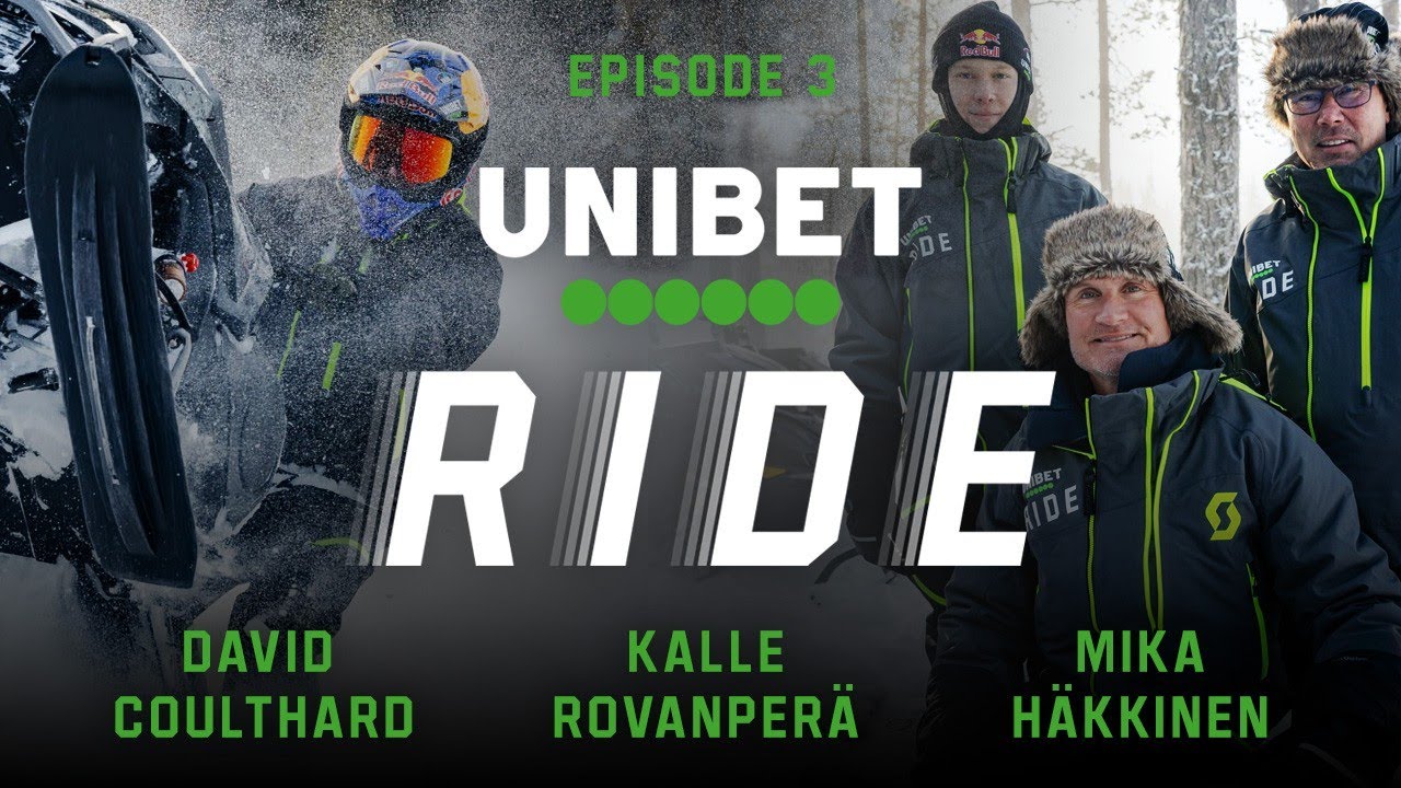 UNIBET RIDE #3: Snow Mobiles with Kalle Rovanperä, Mika Häkkinen and David Coulthard