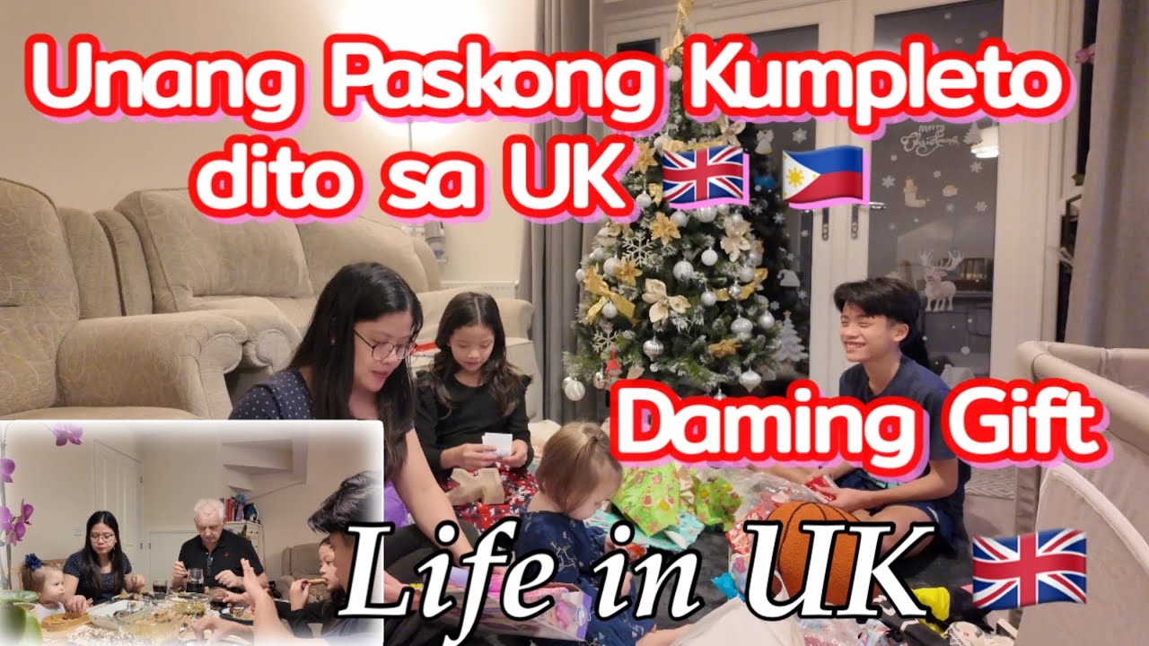 LIFE IN UK🇬🇧|CHRISTMAS EVE GANAP, UNANG PASKO SA UK NG MGA BATA🇬🇧🇵🇭 #filipinobritishfamily #unboxing