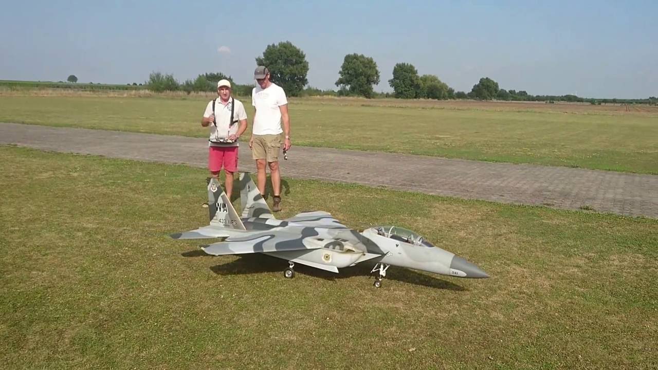 Feibao F-15E 1/7 Scale, IQ-200+, big RC-Jet, First Testflight, good Landing