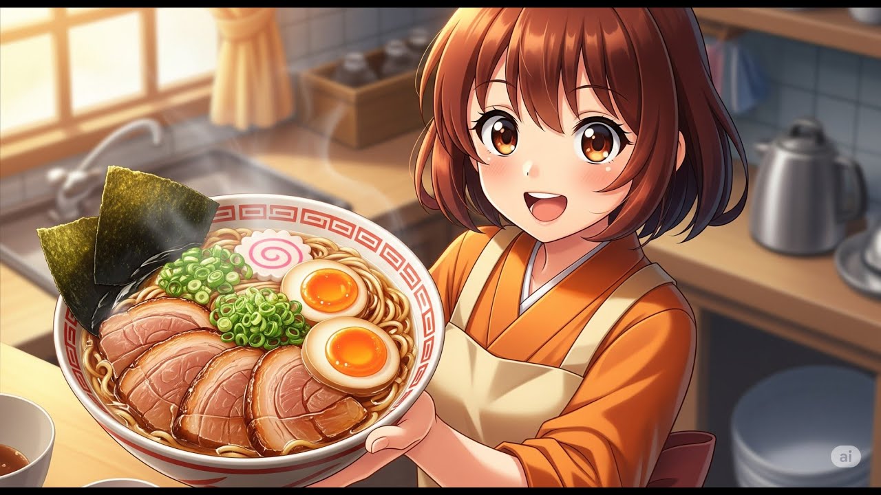 Making a Cozy Ghibli-Inspired Ramen ✨ | A Relaxing Kitchen Story