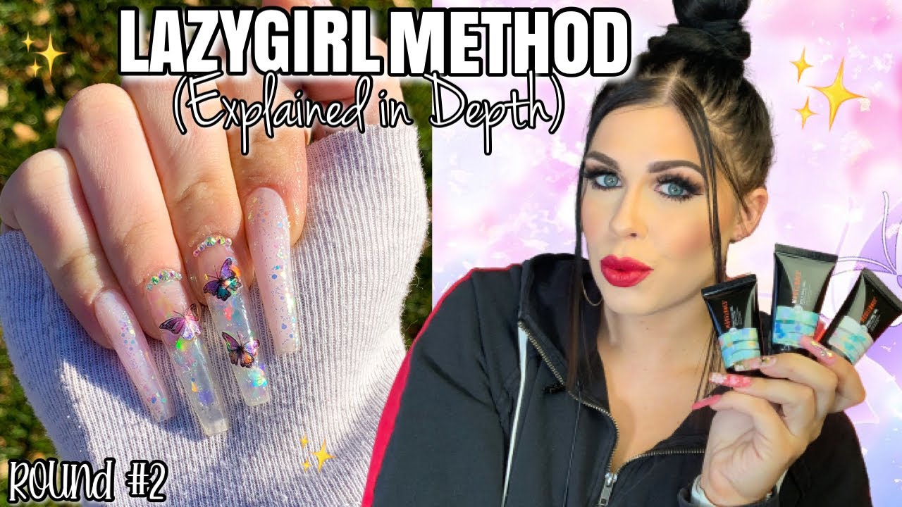 🦋LazyGirl Method Explained In Depth (Round #2) Modelones Iridescent Mylar Flake Polygel Review💕
