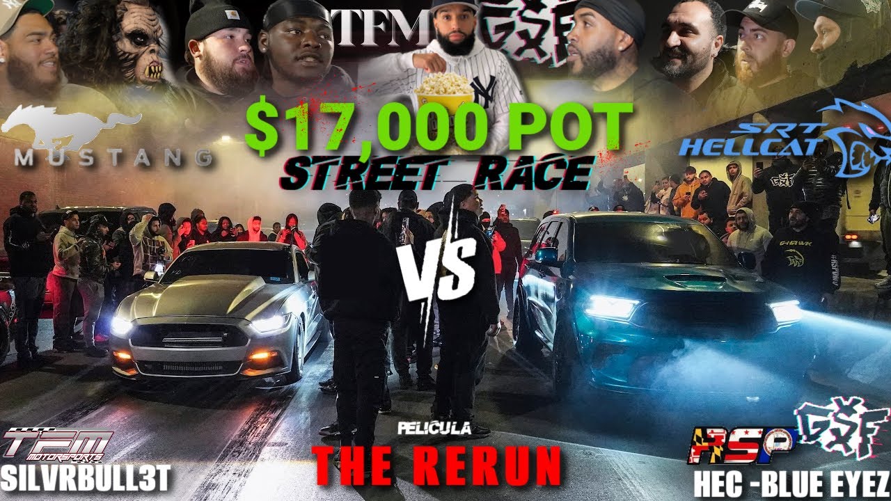 $17K POT STREET RACE BOOSTED HELLCAT DURANGO GSF RSP VS TFM SILVR TWIN TURBO S550 MUSTANG WOW INSANE