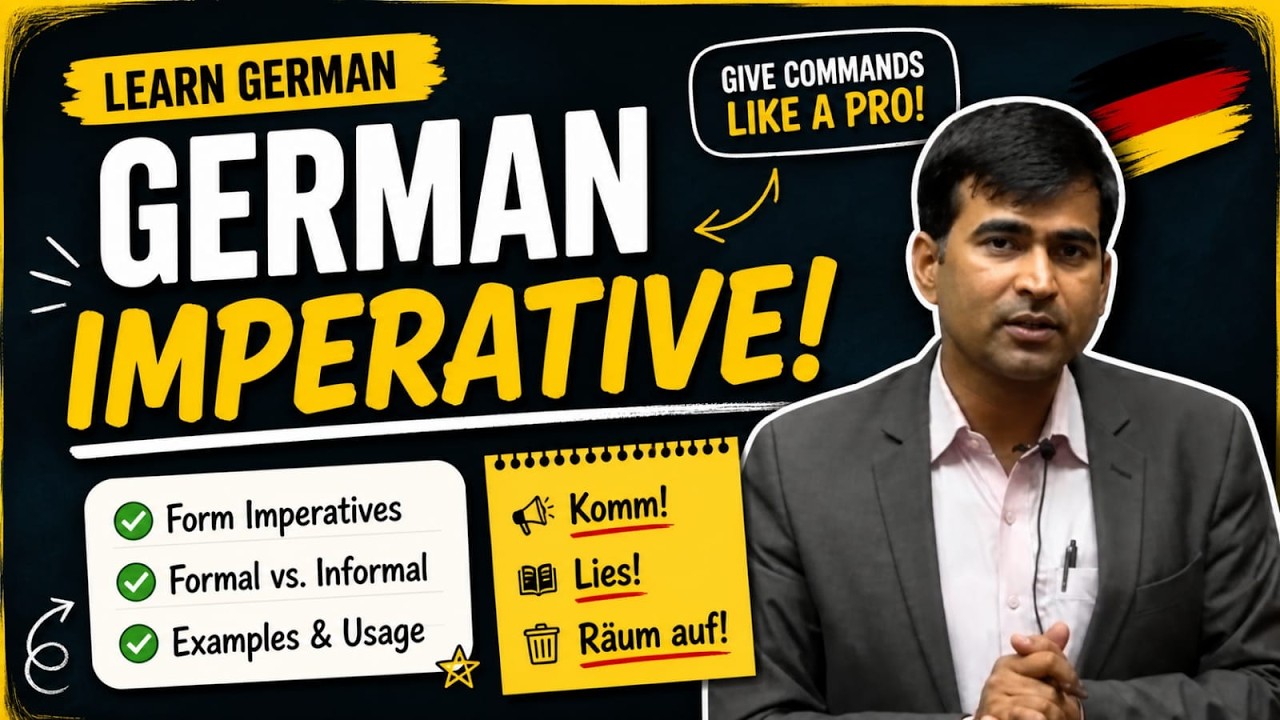 Imperative German | How to form the German Imperative ? | German Grammar for A1 A2 | Learn German