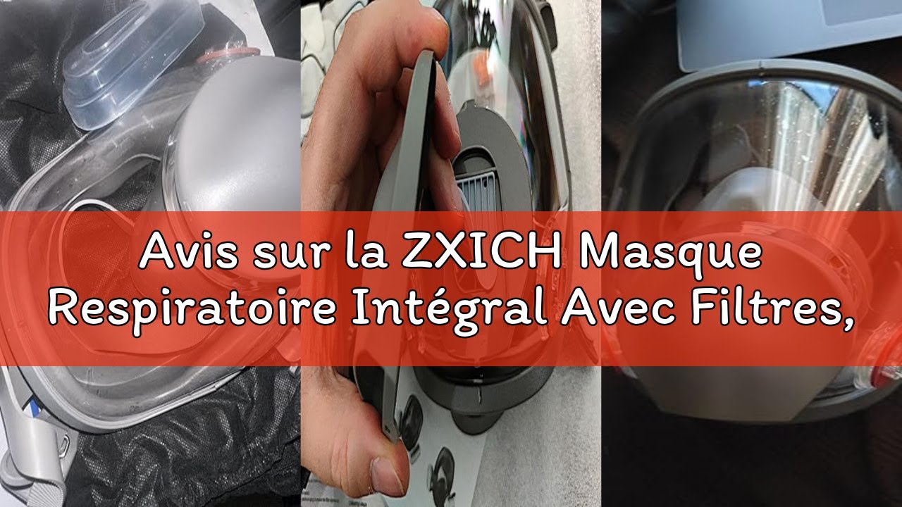 Avis sur la ZXICH Masque Respiratoire Intégral Avec Filtres, Masque Anti-Poussière En Aérosol De Pei