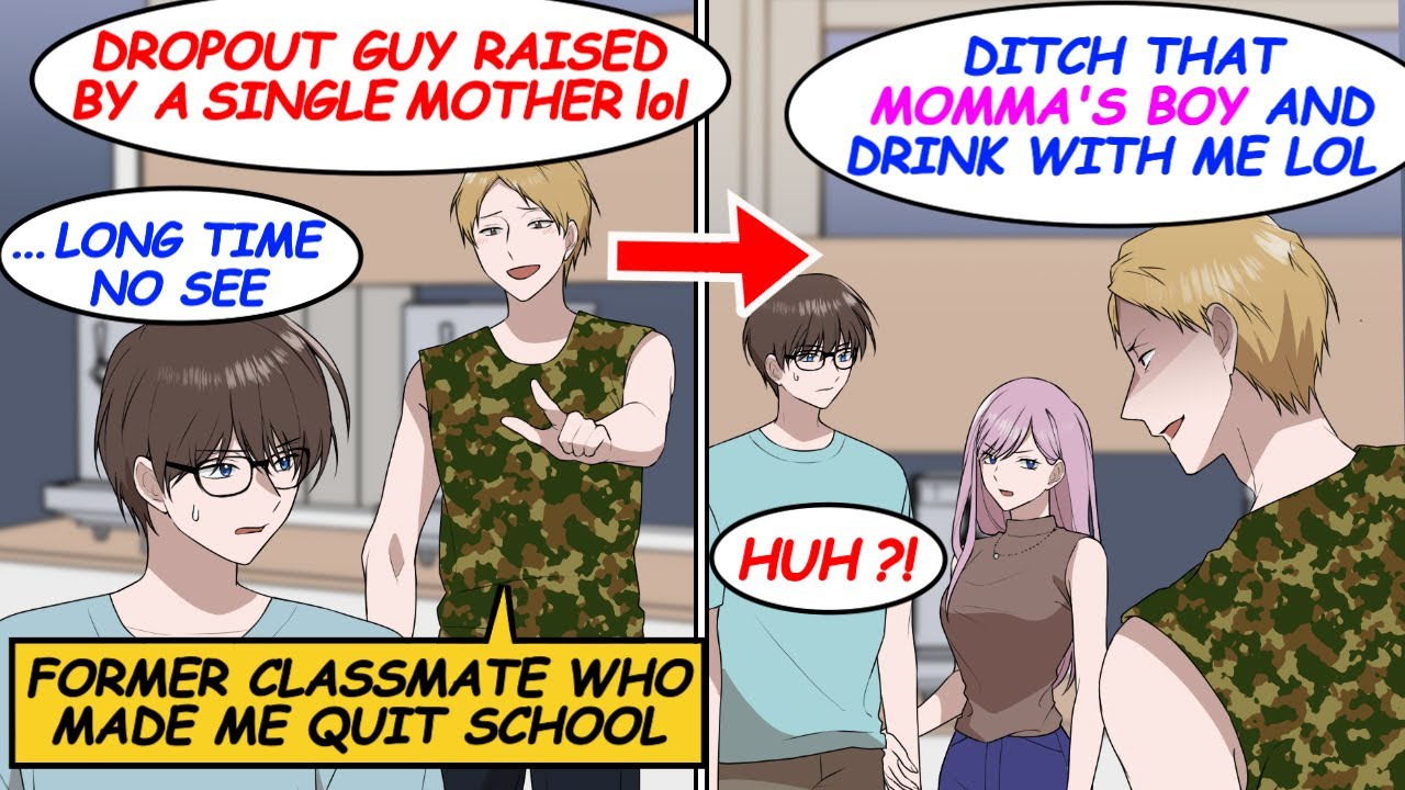 My classmate scoff at me as a single mother family. He's the reason I dropped out of school [Manga]