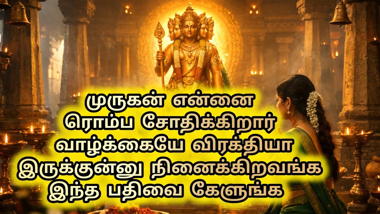 முருகன் என்னைரொம்ப சோதிக்கிறார்  வாழ்க்கையே விரக்தியாஇருக்குன்னு நினைக்கிறவங்க இந்த பதிவை கேளுங்க 