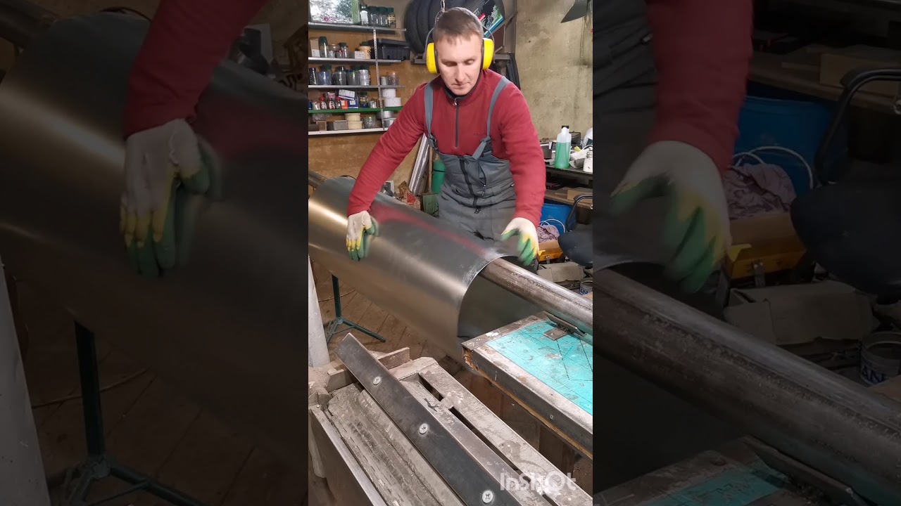 Как сделать трубу из жести.
