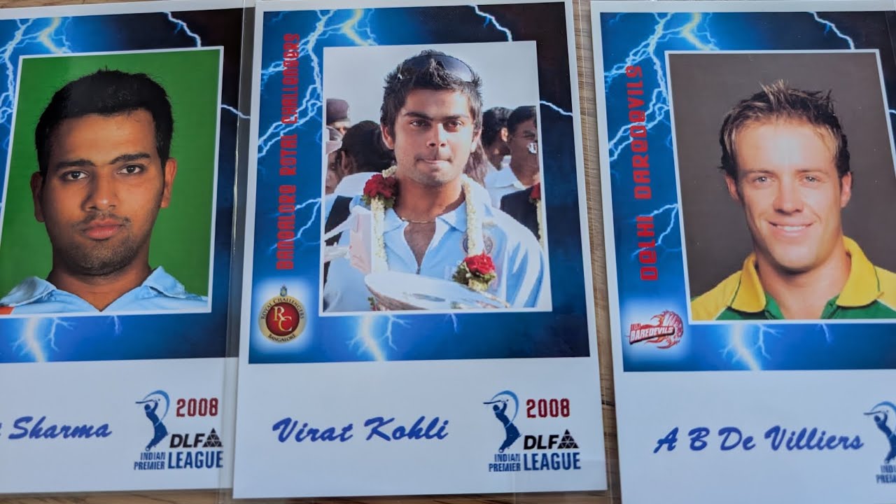 2008 IPL Cricket post-Cards: Early, Mysterious Virat Kohli, AB, Rohit, Steyn, McCollum, Gayle, Bravo
