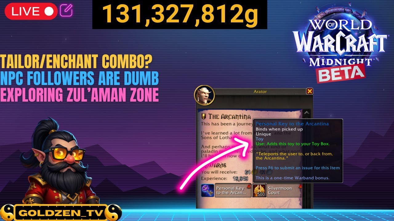 Midnight Beta: Tailor/Enchant Combo? Dumb Followers & Zul'Aman Explore