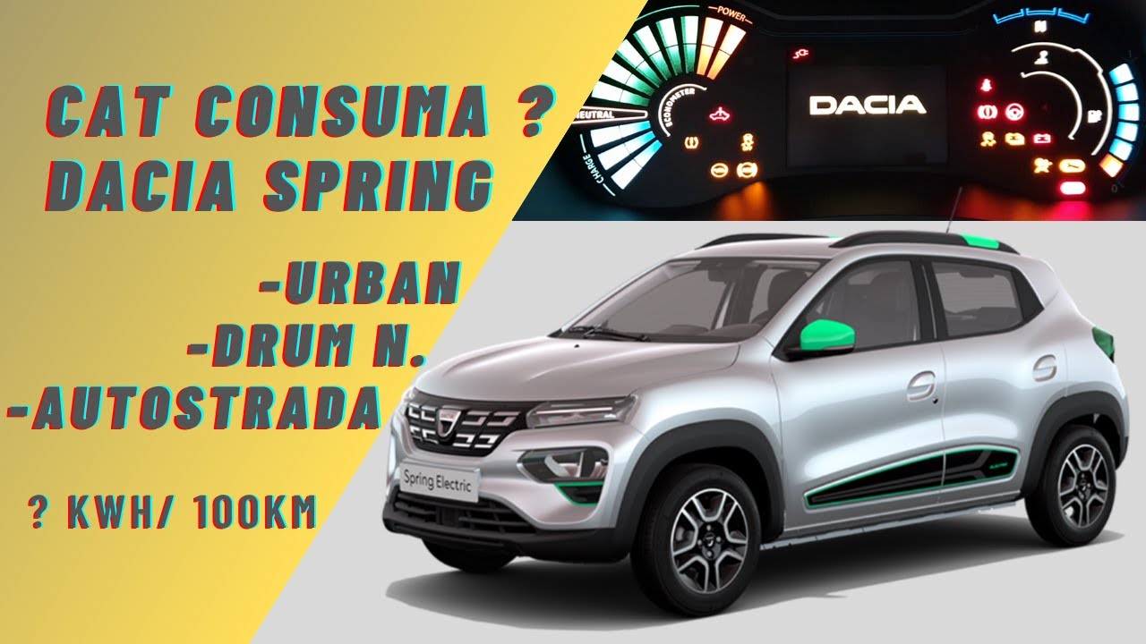 Dacia Spring - Test consum   Oras / Drum National / Autostrada