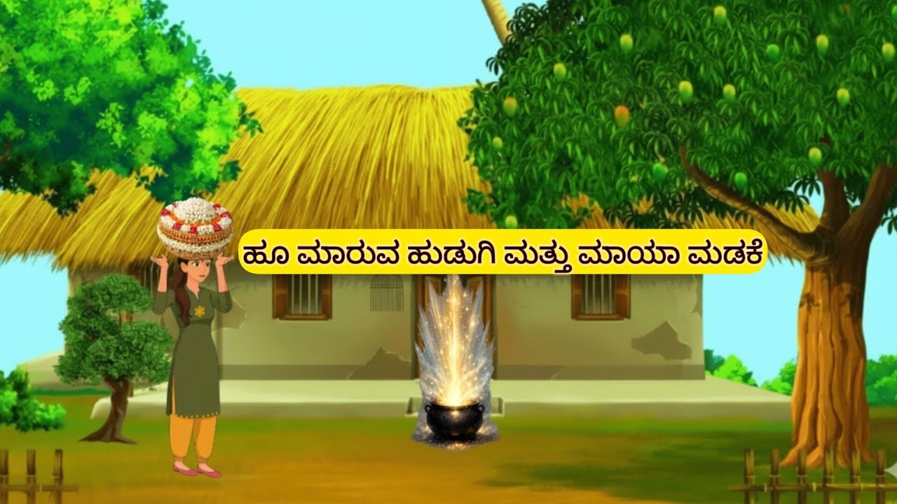 ಹೂ ಮಾರುವ ಹುಡುಗಿ ಮತ್ತು ಮಾಯಾ ಮಡಕೆ🌸👧✨🏺 |kannada stories|kannada moral stories #kannada #moral 