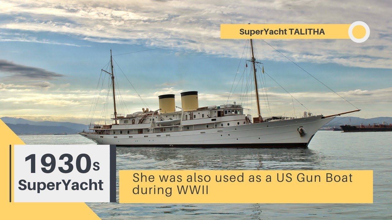 Classic Yacht Talitha | History | Superyacht - Gunboat - Superyacht | 4K Video.