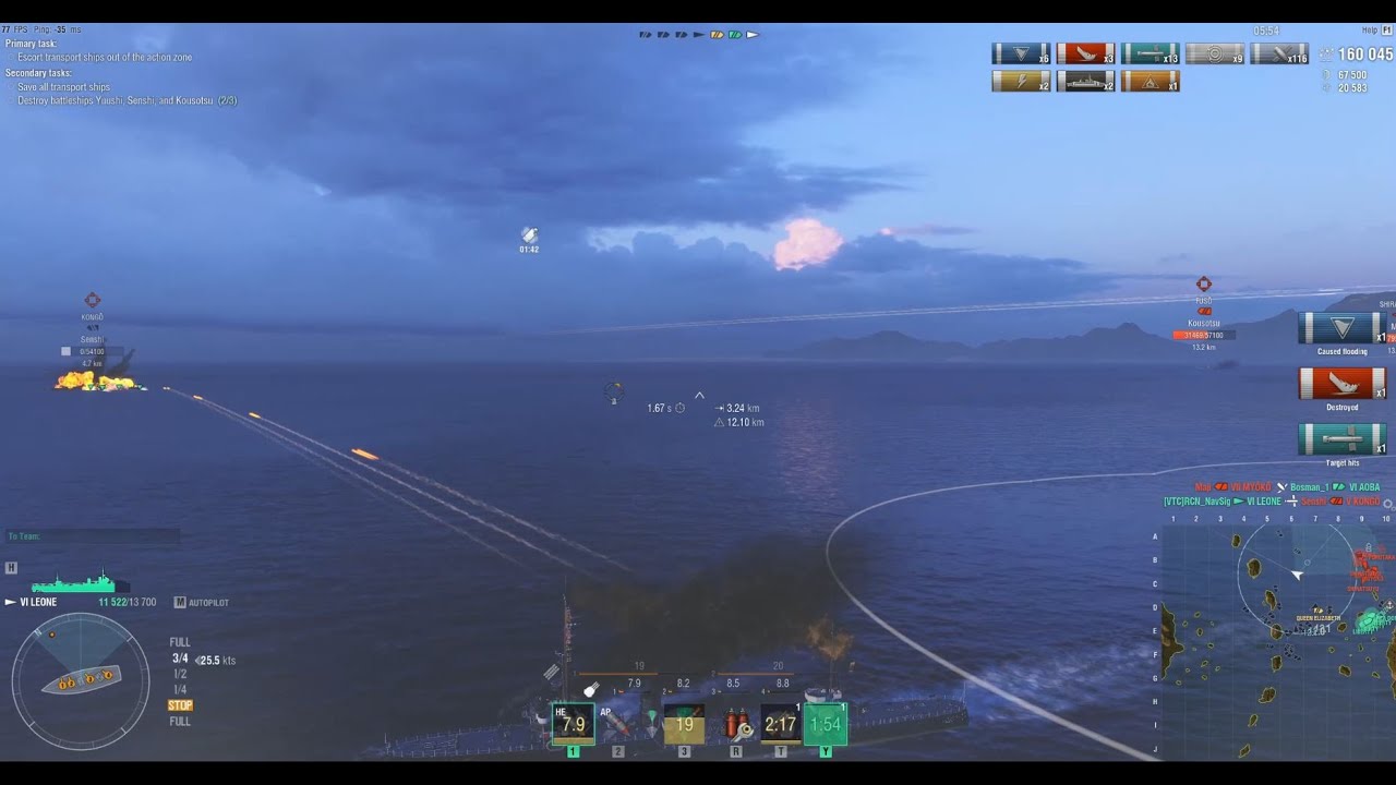 The Italian DD Tier 6 Leone, She is a hard boat to play.