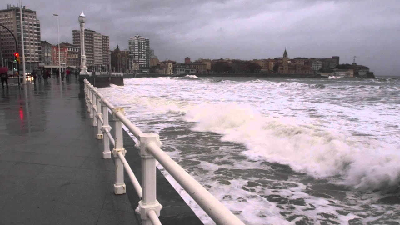 Temporal de invierno en Gijón (9 febrero 2016)