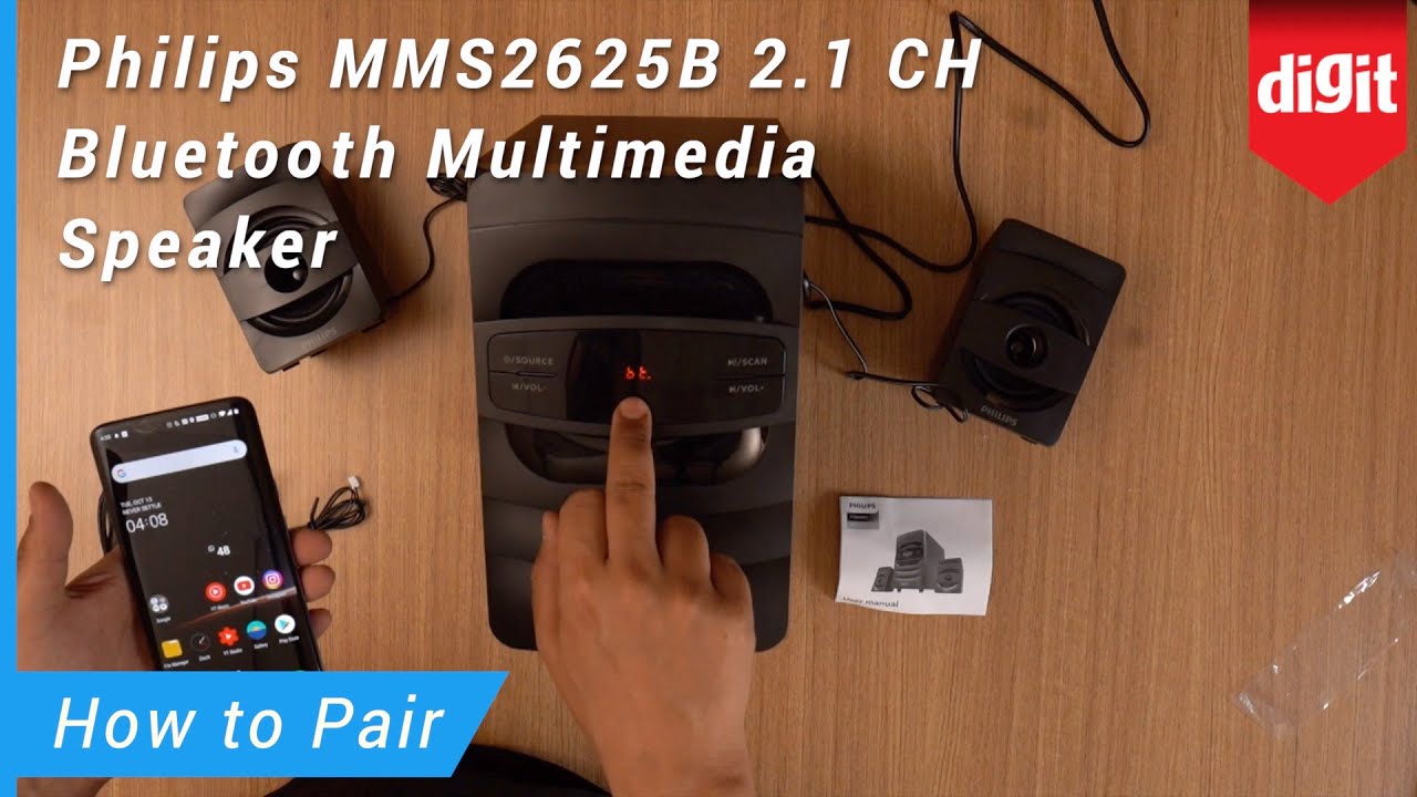 Philips MMS2625B 2.1 CH Bluetooth Speaker - How to Pair