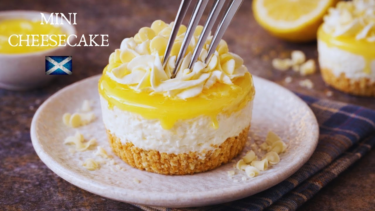Mini Lemon & White Chocolate no bake Cheesecakes | Easy Recipe :)