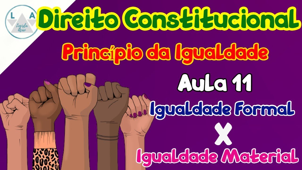 Direito Constitucional I Princípio da Igualdade (Igualdade Formal X Igualdade Material) Aula 11