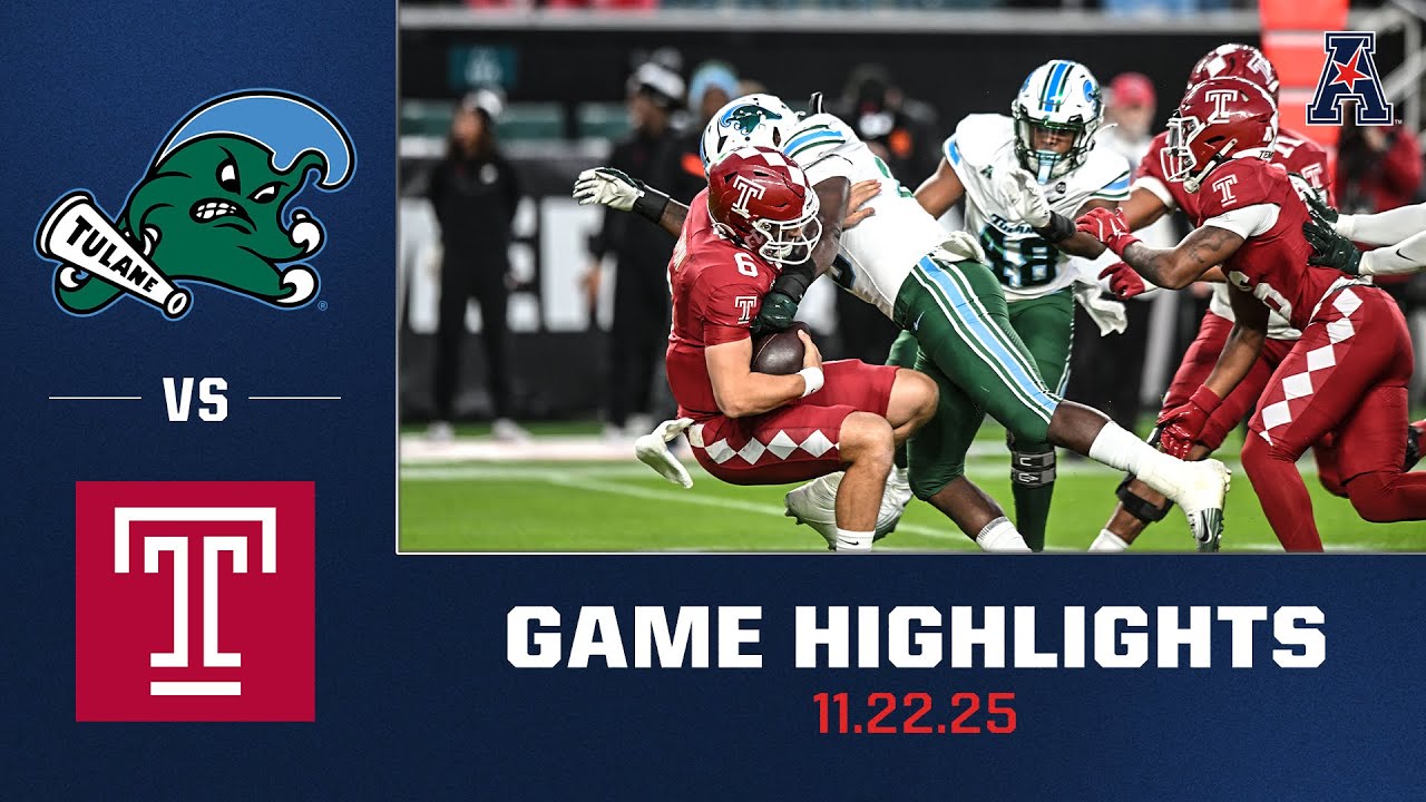 Tulane vs Temple Football Highlights | Nov. 22, 2025