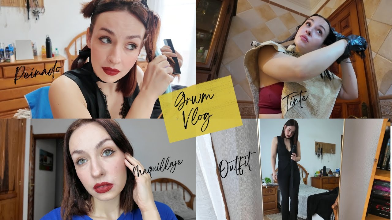 GRWM VLOG✨---me aclaro el pelo, maquillaje, peinado +outfit💕