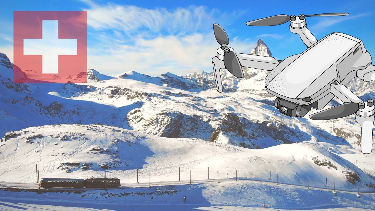 TRAINS of Switzerland DRONE Winter ride | Scenic ALPINE panorama