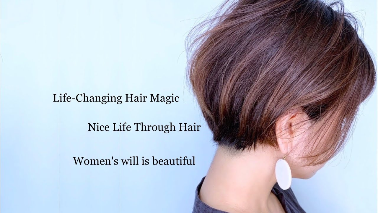 ロングヘアをばっさり丸みショートショートに！綺麗なシルエットの丸みショートで女性らしく素敵に♪