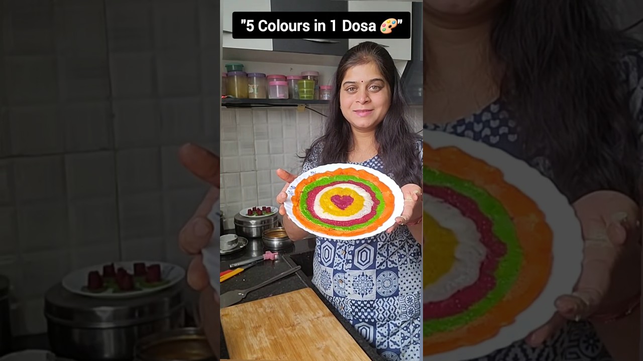 5 color in 1 dosa #shorts #shwetaajiojikitchen#food #dosa