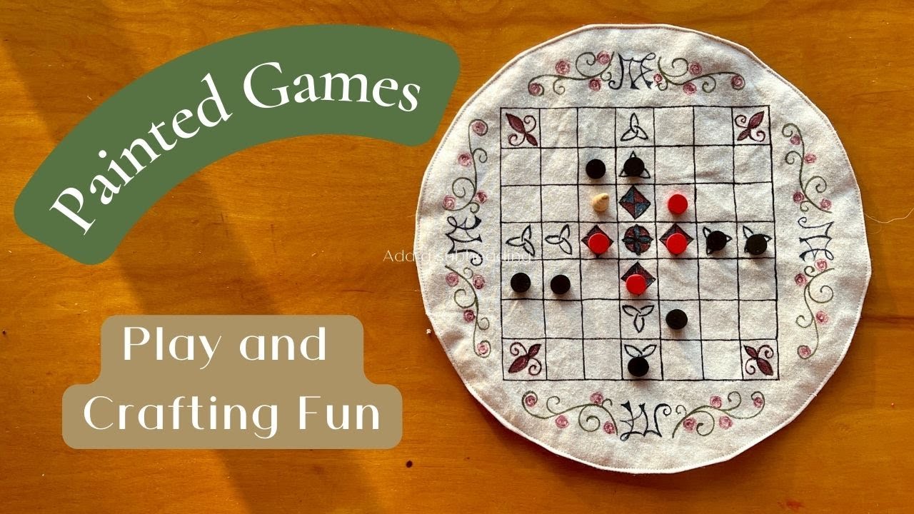 Play and Crafting - Painting Fabric to Create Board Games - Paint the Medieval Game of Brandubh
