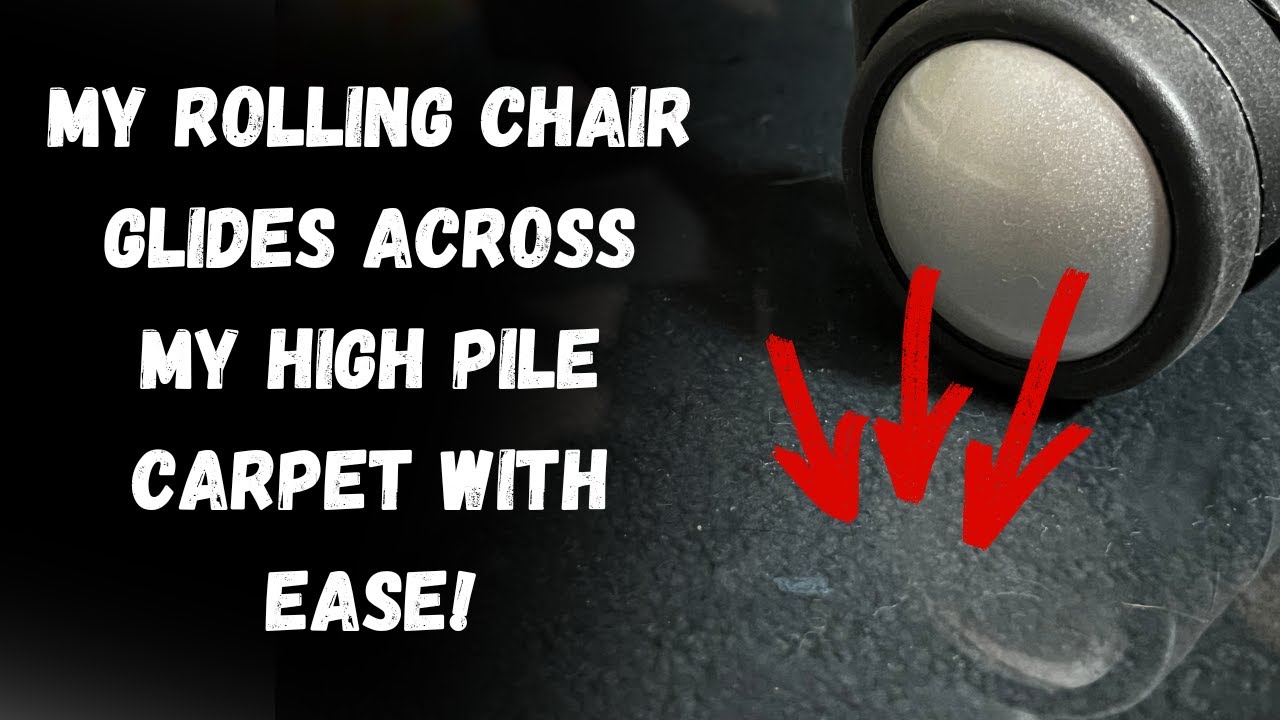 Large floor mat for rolling chairs to glide on high pile carpet!