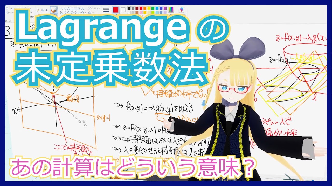 【ラグランジュの未定乗数法】あの計算の意味、説明できますか？【幾何的イメージも解説】#094 #VRアカデミア