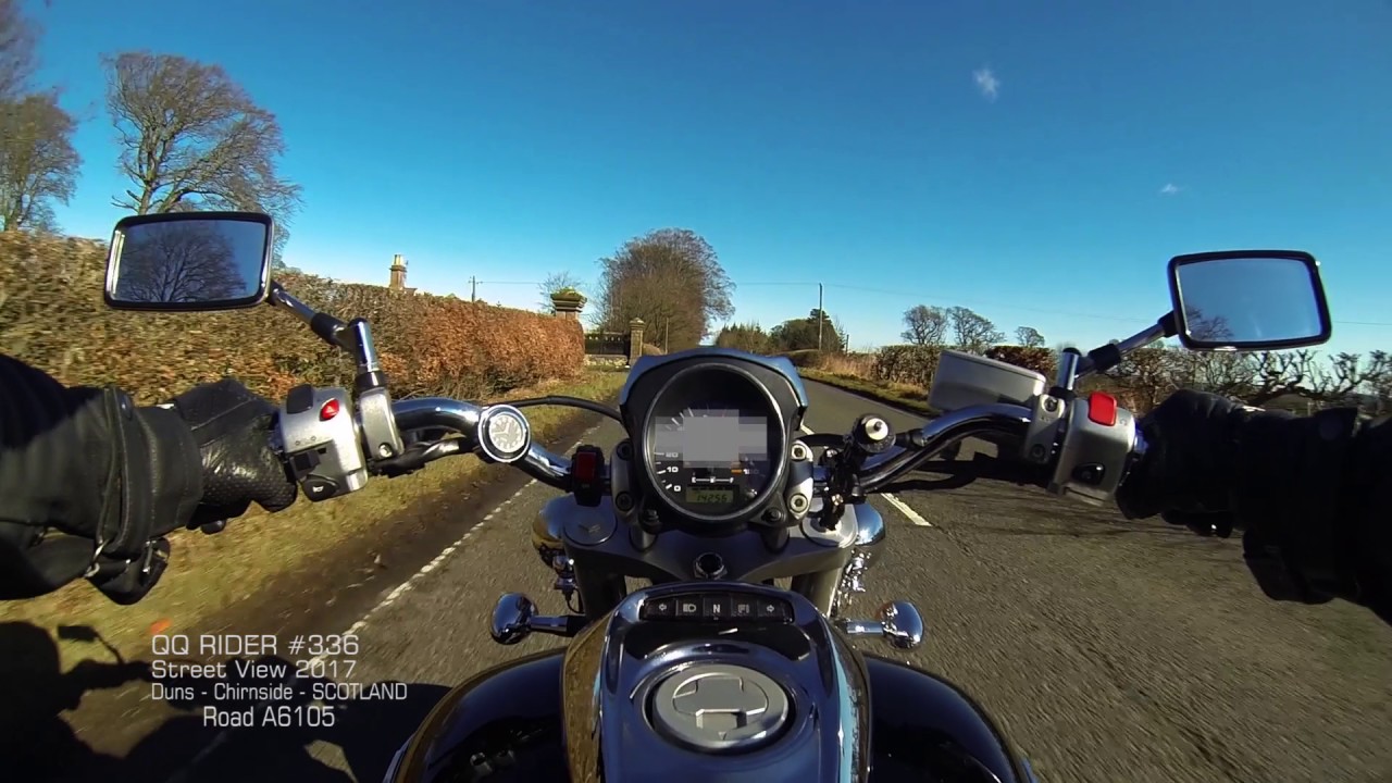 336 Moto Ride - Duns - Chirnside - SCOTLAND - QQ RIDER 2017 Driving through
